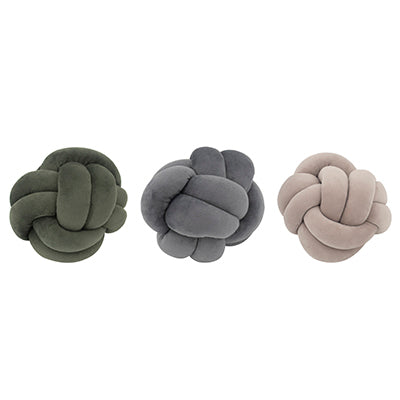 Knots Ball Cushion Charcoal 6"