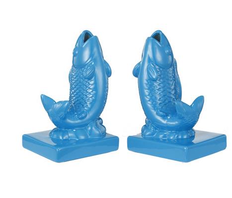 Bookends Blue Fish