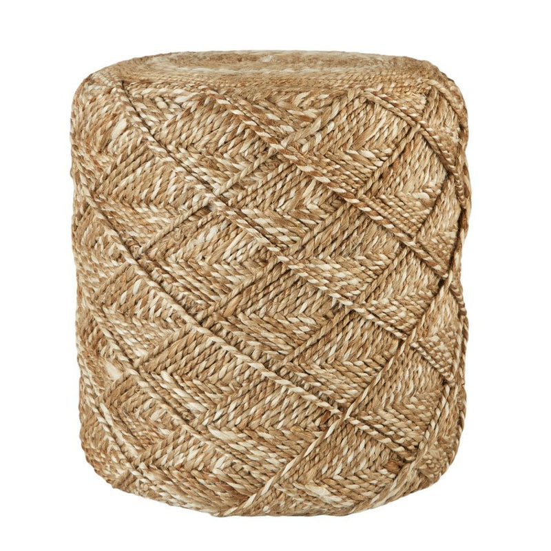 SCP20 16"X16"X18" Pouf Marshmallow/Warm Sand
