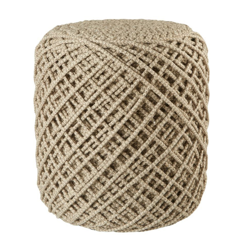SKA03 16"X16"X18" Pouf Elephant Skin/Pink Tint